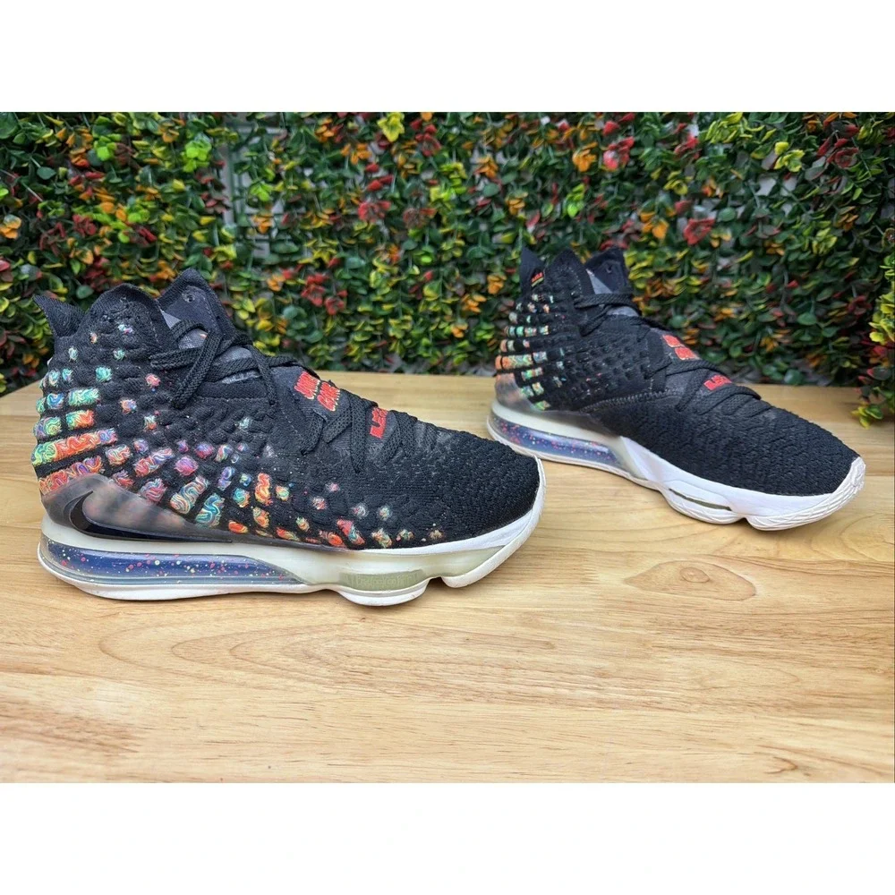 Nike Lebron 17 James Gang Knitposite Basketball Sneakers Shoes BQ3177-005 7.5 - Picture 4 of 12